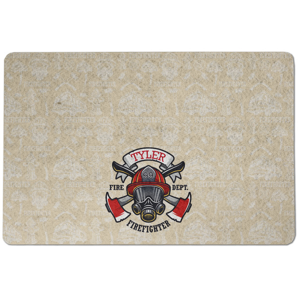 Custom Firefighter Dog Food Mat w/ Name or Text