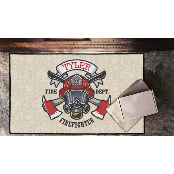Firefighter Door Mat - LIFESTYLE (Lrg)