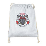 Firefighter Drawstring Backpack - Sweatshirt Fleece - Single Sided (Personalized)