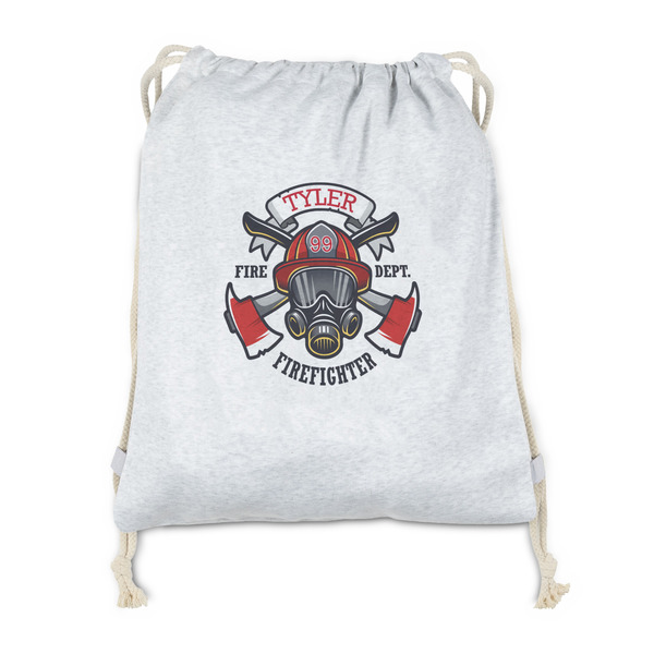 Custom Firefighter Drawstring Backpack - Sweatshirt Fleece (Personalized)