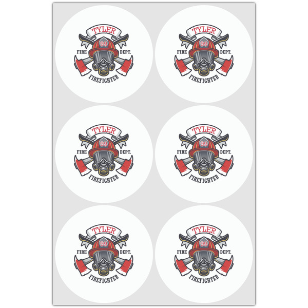 Firefighter Drink Topper - Large - Set of 6