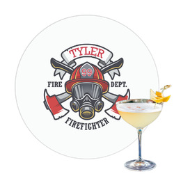 Firefighter Printed Drink Topper - 3.25" (Personalized)