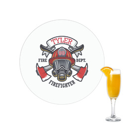 Firefighter Printed Drink Topper - 2.15" (Personalized)