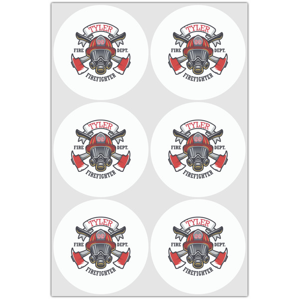 Firefighter Drink Topper - XLarge - Set of 6
