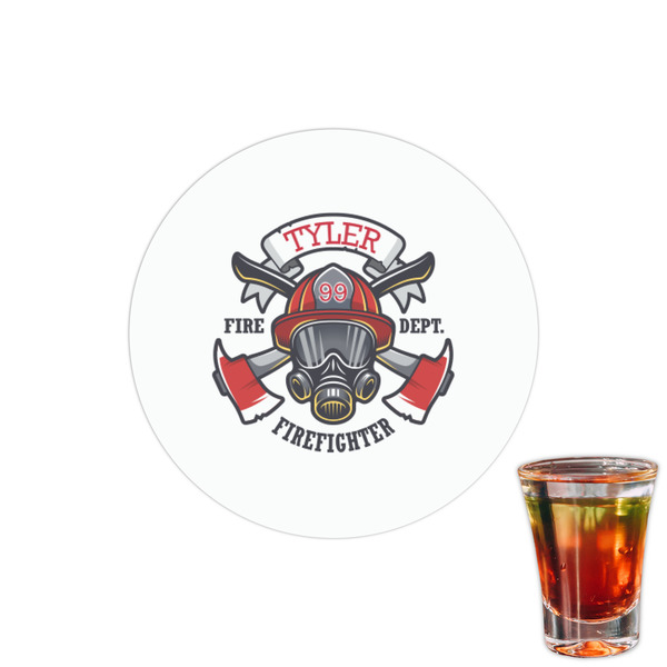 Custom Firefighter Printed Drink Topper - 1.5" (Personalized)