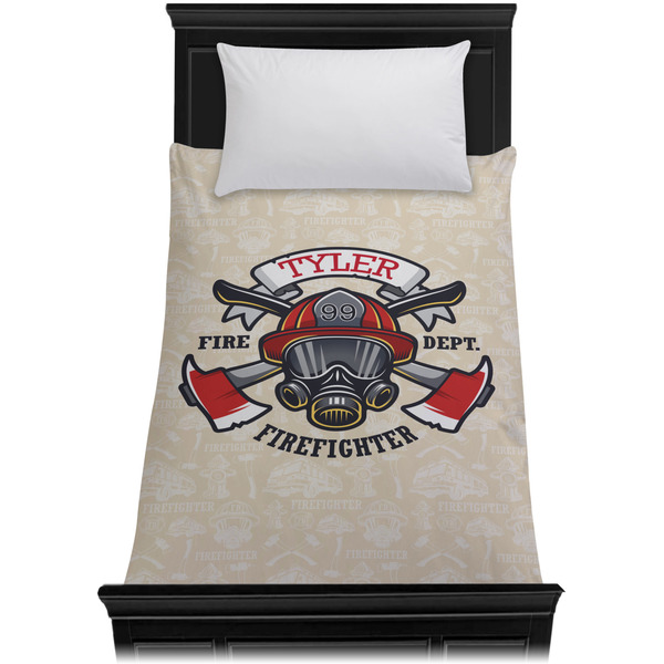 Firefighter Duvet Cover - Twin XL - On Bed - No Prop