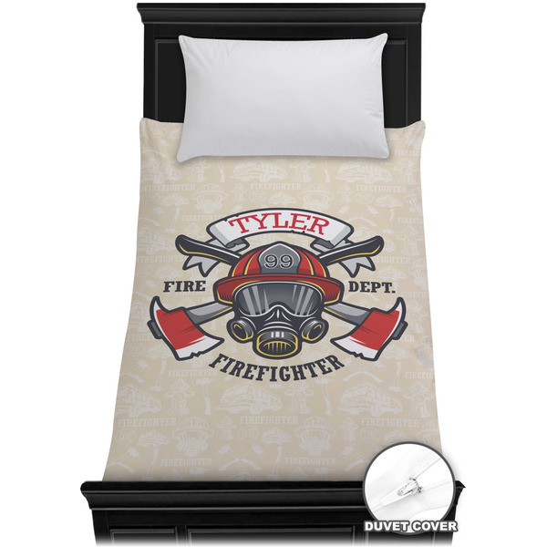 Custom Firefighter Duvet Cover - Twin XL (Personalized)