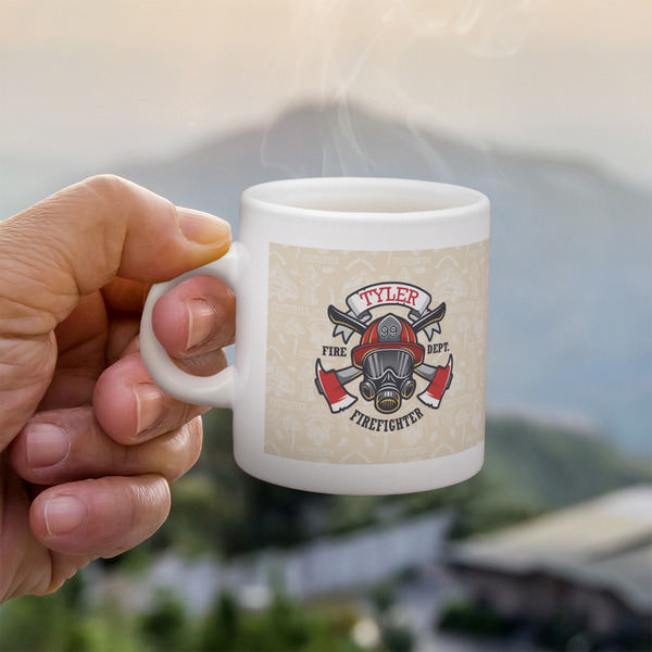 Custom Firefighter Single Shot Espresso Cup - Single (Personalized)