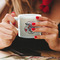Firefighter Espresso Cup - 6oz (Double Shot) LIFESTYLE (Woman hands cropped)