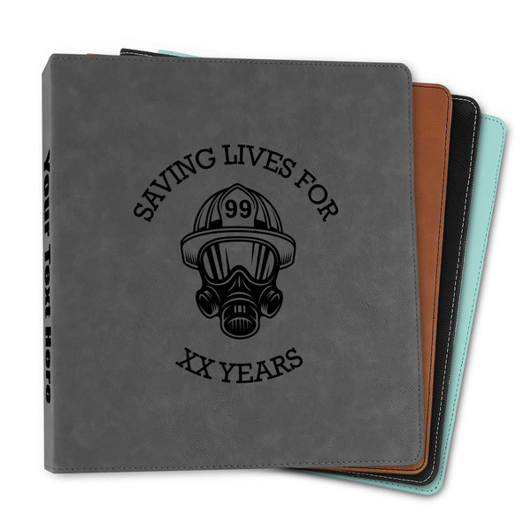 Custom Firefighter Leather Binder - 1" (Personalized)