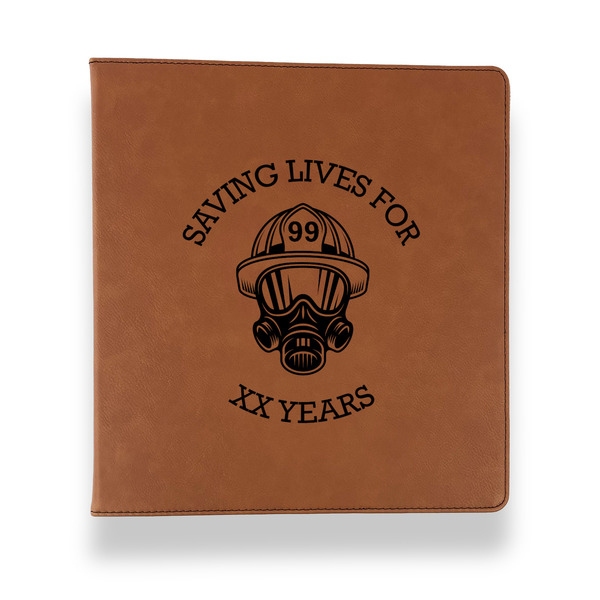 Firefighter Leather Binder - 1" - Rawhide - Front View