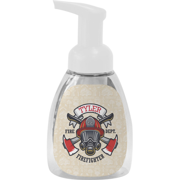 Custom Firefighter Foam Soap Bottle - White (Personalized)