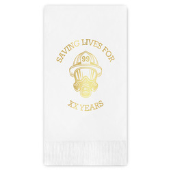 Firefighter Guest Napkins - Foil Stamped (Personalized)