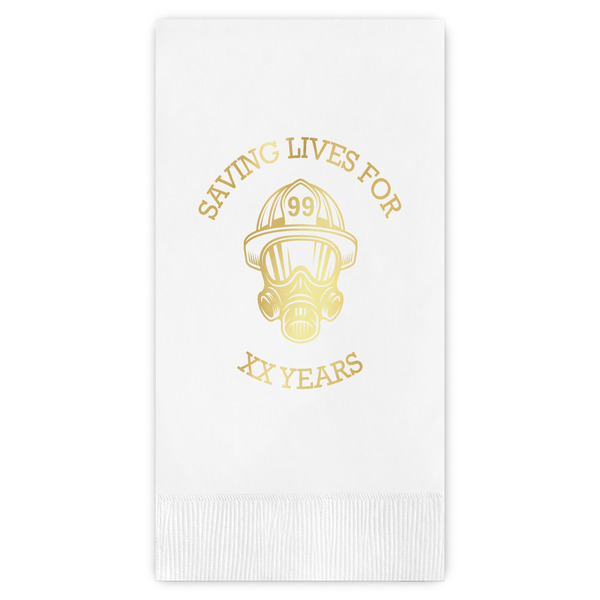 Custom Firefighter Guest Napkins - Foil Stamped (Personalized)