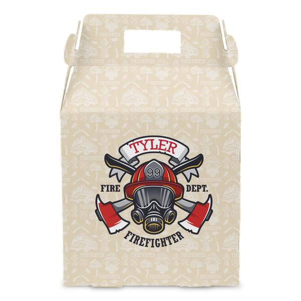 Firefighter Gable Favor Box - Front