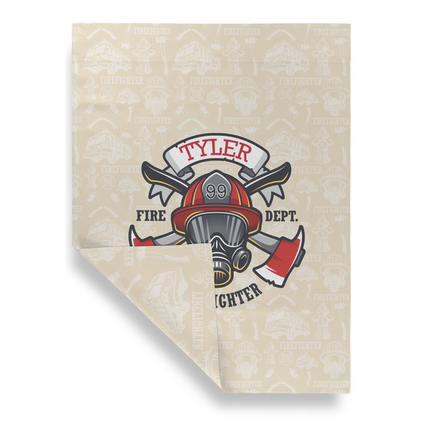 Firefighter Garden Flags - Large - Double Sided - FRONT FOLDED