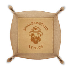 Firefighter Genuine Leather Dice Tray (Personalized)