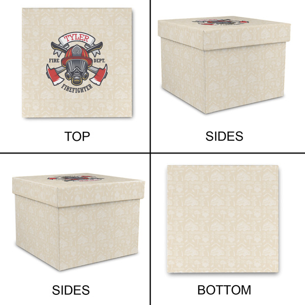 Firefighter Gift Boxes with Lid - Canvas Wrapped - X-Large - Approval
