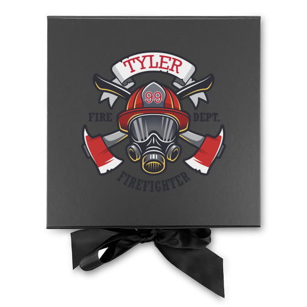 Firefighter Gift Boxes with Magnetic Lid - Black - Approval