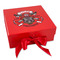 Firefighter Gift Box with Magnetic Lid - Red (Personalized)