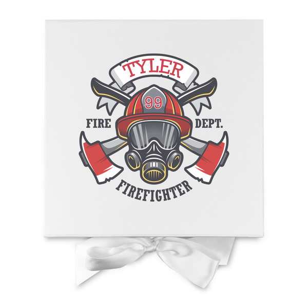 Firefighter Gift Boxes with Magnetic Lid - White - Approval