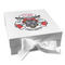 Firefighter Gift Box with Magnetic Lid - White (Personalized)
