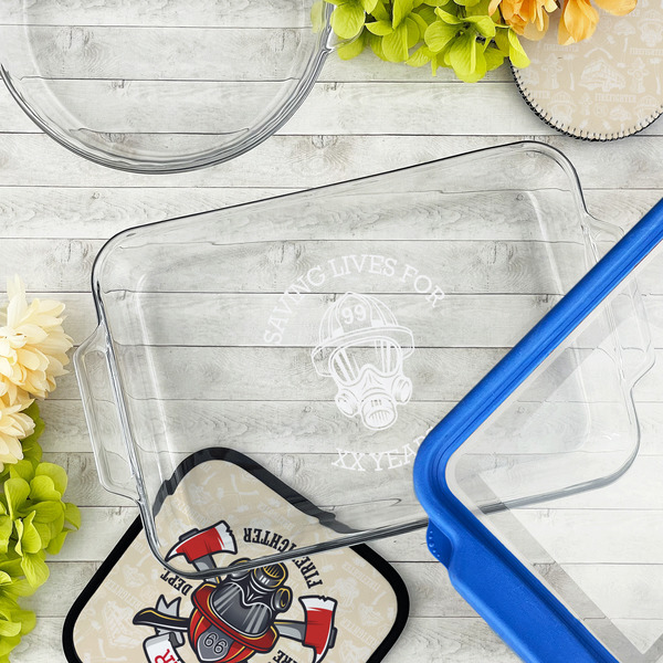 Firefighter Glass Baking Dish - LIFESTYLE (13x9)
