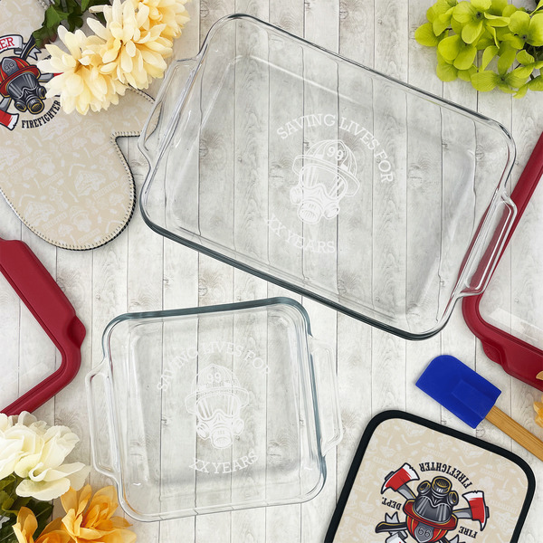 Firefighter Glass Baking Dish Set - LIFESTYLE