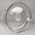 Firefighter Glass Pie Dish - 9.5in Round (Personalized)