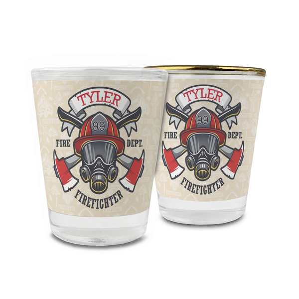 Custom Firefighter Glass Shot Glass - 1.5 oz (Personalized)