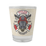 Firefighter Glass Shot Glass - 1.5 oz - Set of 4 (Personalized)
