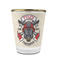 Firefighter Glass Shot Glass - With gold rim - FRONT