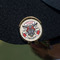 Firefighter Golf Ball Marker Hat Clip - Gold - On Hat