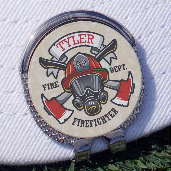 Custom Firefighter Golf Ball Marker - Hat Clip