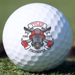 Firefighter Golf Balls - Non-Branded - Set of 12 (Personalized)