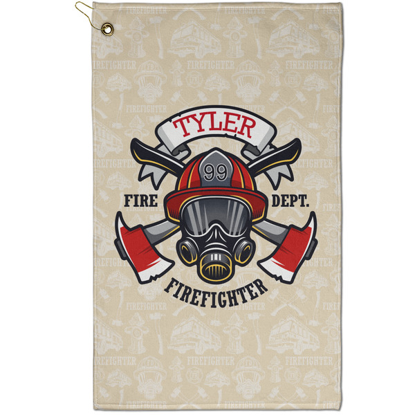 Custom Firefighter Golf Towel - Poly-Cotton Blend - Small w/ Name or Text