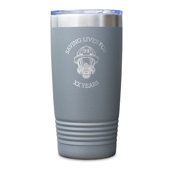 Firefighter Gray Polar Camel Tumbler - 20oz - Single Sided - Approval