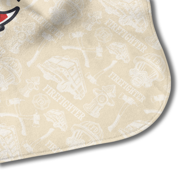 Firefighter Hooded Baby Towel- Detail Corner