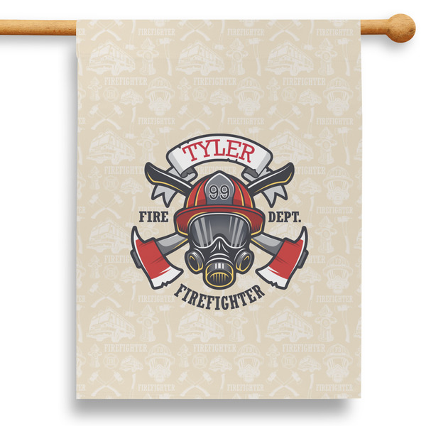 Custom Firefighter 28" House Flag - Single Sided (Personalized)