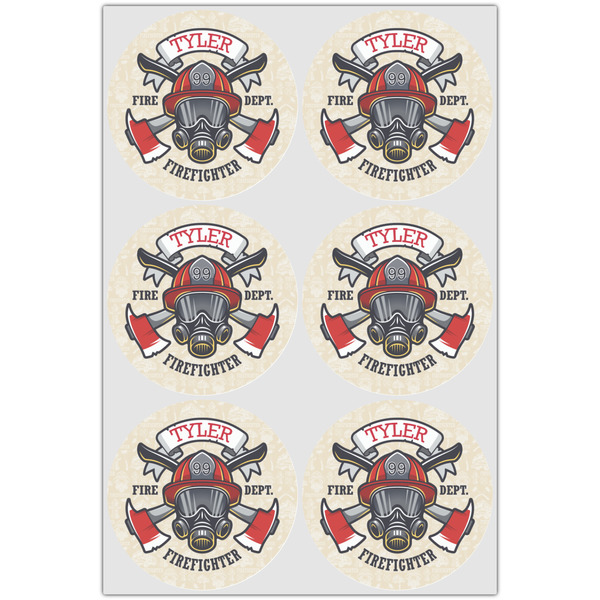 Firefighter Icing Circle - Large - Set of 6