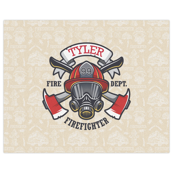 Firefighter Indoor / Outdoor Rug - 8'x10' - Front Flat