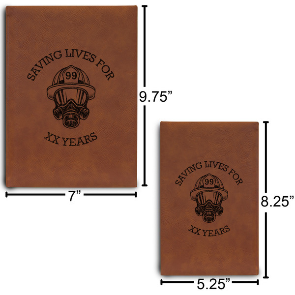 Firefighter Journal Size Comparisons w/ Dimensions