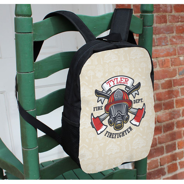 Firefighter Kids Backpack - In Context