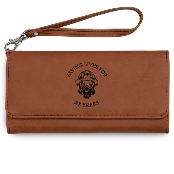Custom Firefighter Ladies Leatherette Wallet - Laser Engraved (Personalized)