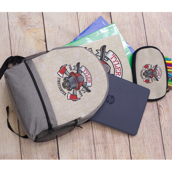 Firefighter Large Backpack - Gray - With Stuff