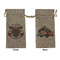 Firefighter Large Burlap Gift Bag - Front & Back (Personalized)
