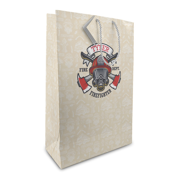 Custom Firefighter Large Gift Bag (Personalized)