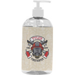 Firefighter Plastic Soap / Lotion Dispenser (16 oz - Large - White) (Personalized)