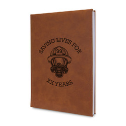 Firefighter Leather Sketchbook - Small - Double Sided (Personalized)