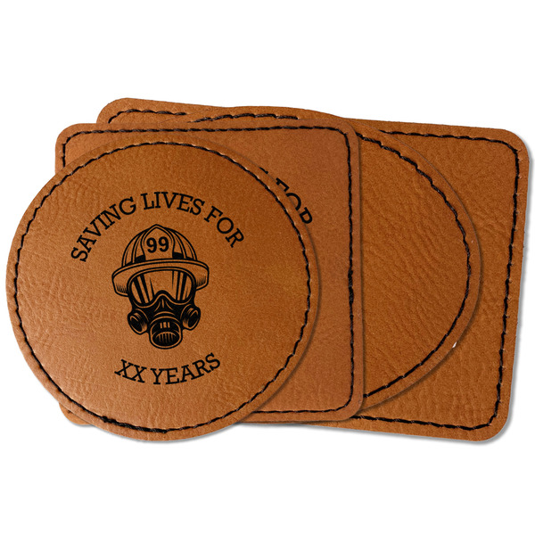 Custom Firefighter Faux Leather Iron On Patch (Personalized)